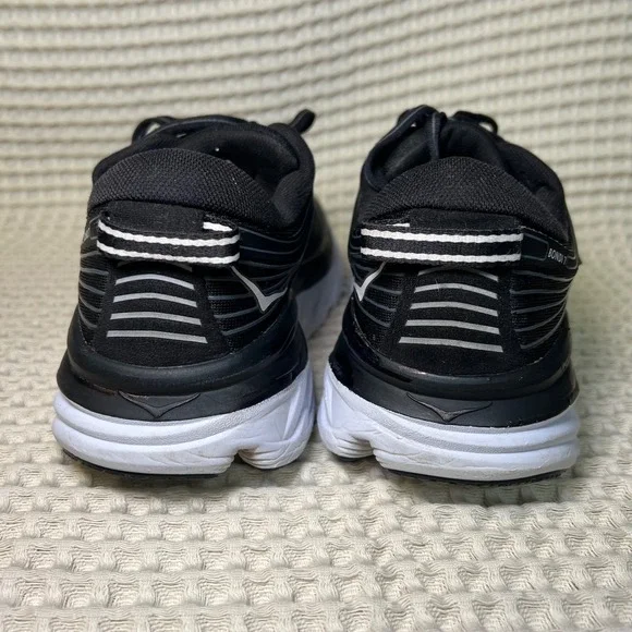 Hoka One One Bondi 7 Black White Running Shoes Womens 8.5 1110519 BWHT - Picture 4 of 10